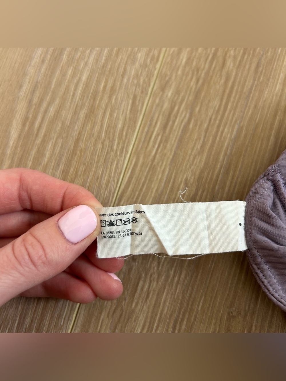 Lululemon Like a Cloud Ribbed Longline Bra *Light Support B/C Cup Purple Size 10 - Picture 6 of 6